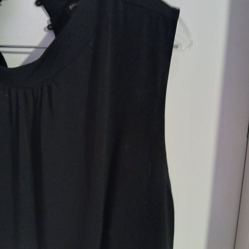 Banana Republic Women's Pleated Mock Neck Sleeveless Top Black SZ XL GUC - Picture 3 of 7
